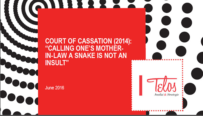 Court of Cassation (2014): “Calling one’s mother-in law a snake is not an insult”