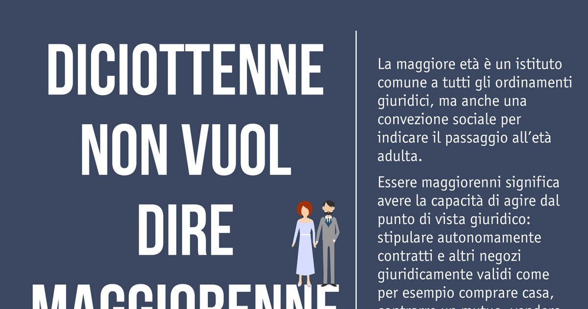 Diciottenne non vuol dire maggiorenne