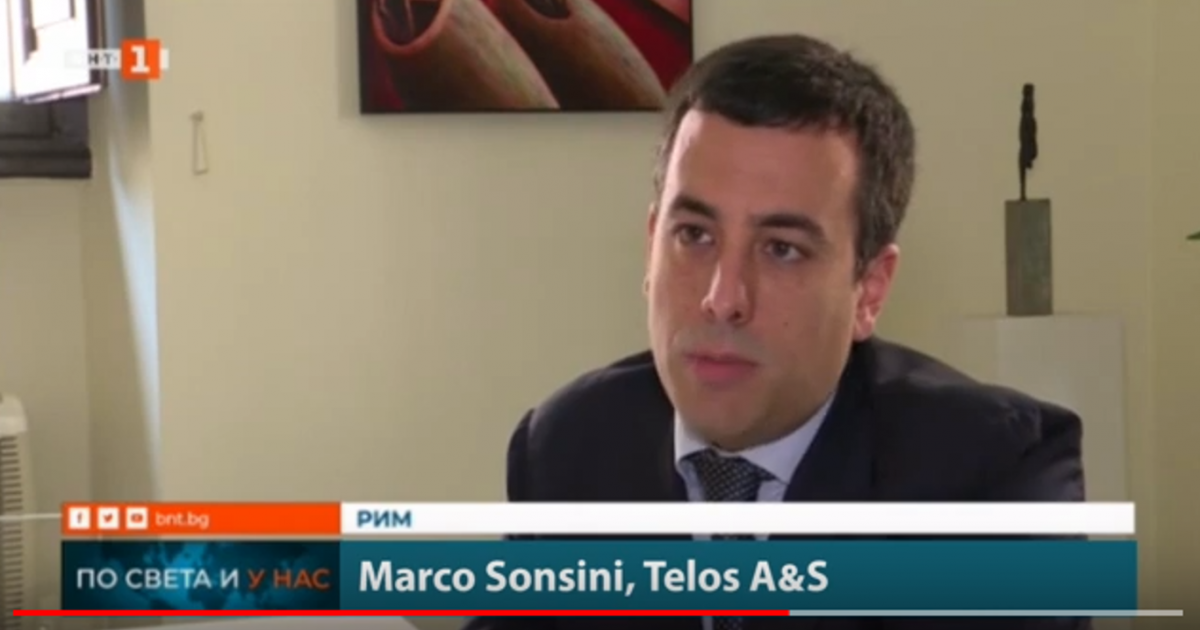 Marco Sonsini intervistato dalla TV bulgara BNT1, alla vigilia delle Elezioni Europee 