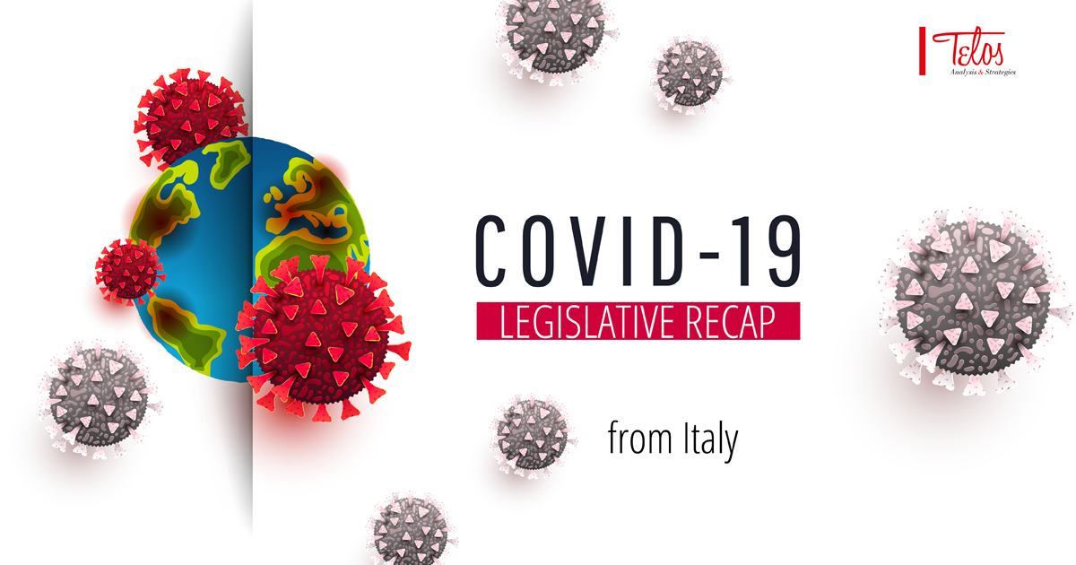 COVID-19 in Italia. Le misure legislative. Il D-L 16/05/2020 n. 33, c.d. ‘Riaperture’
